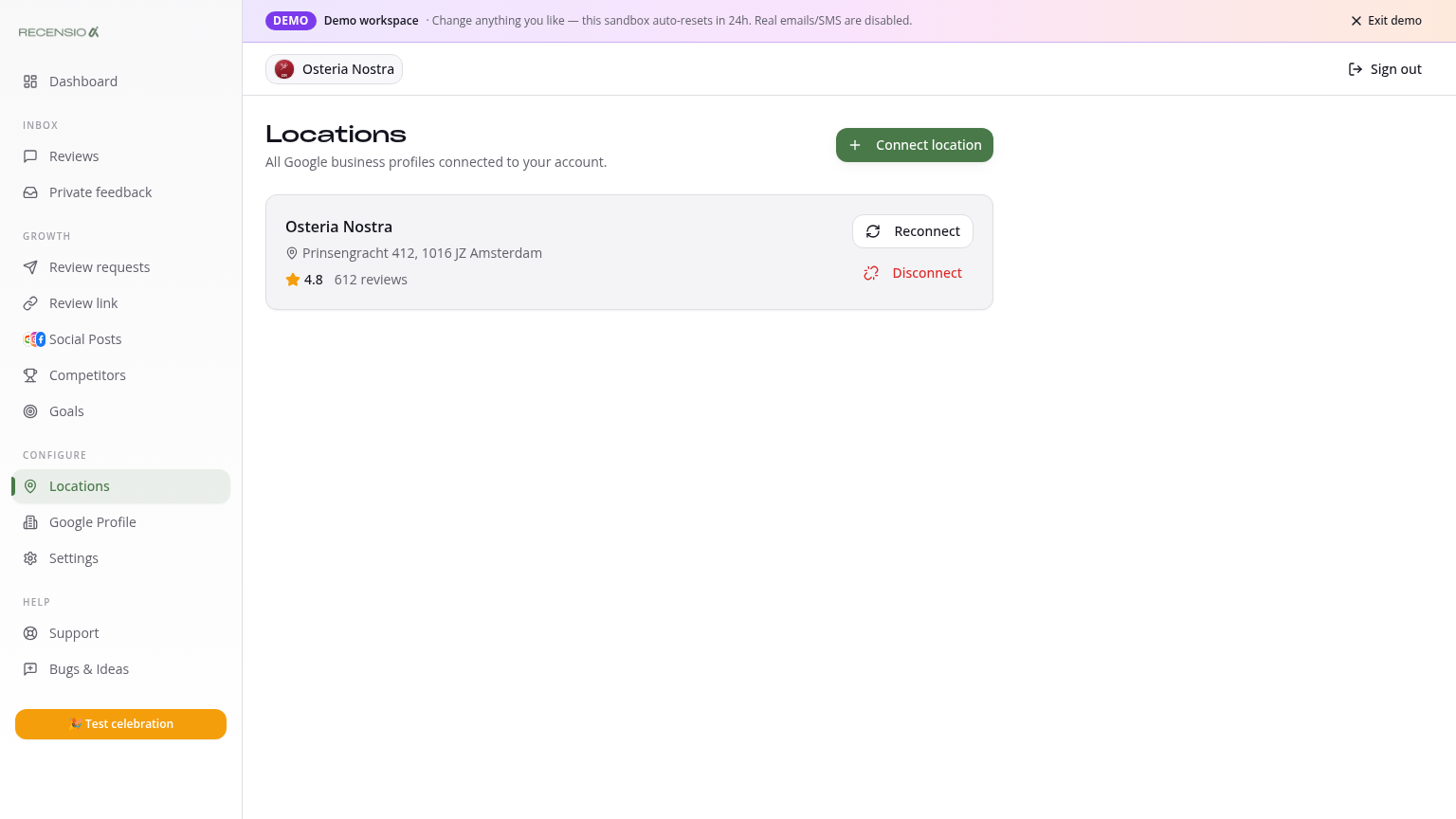 Manage locations (multi-location)
